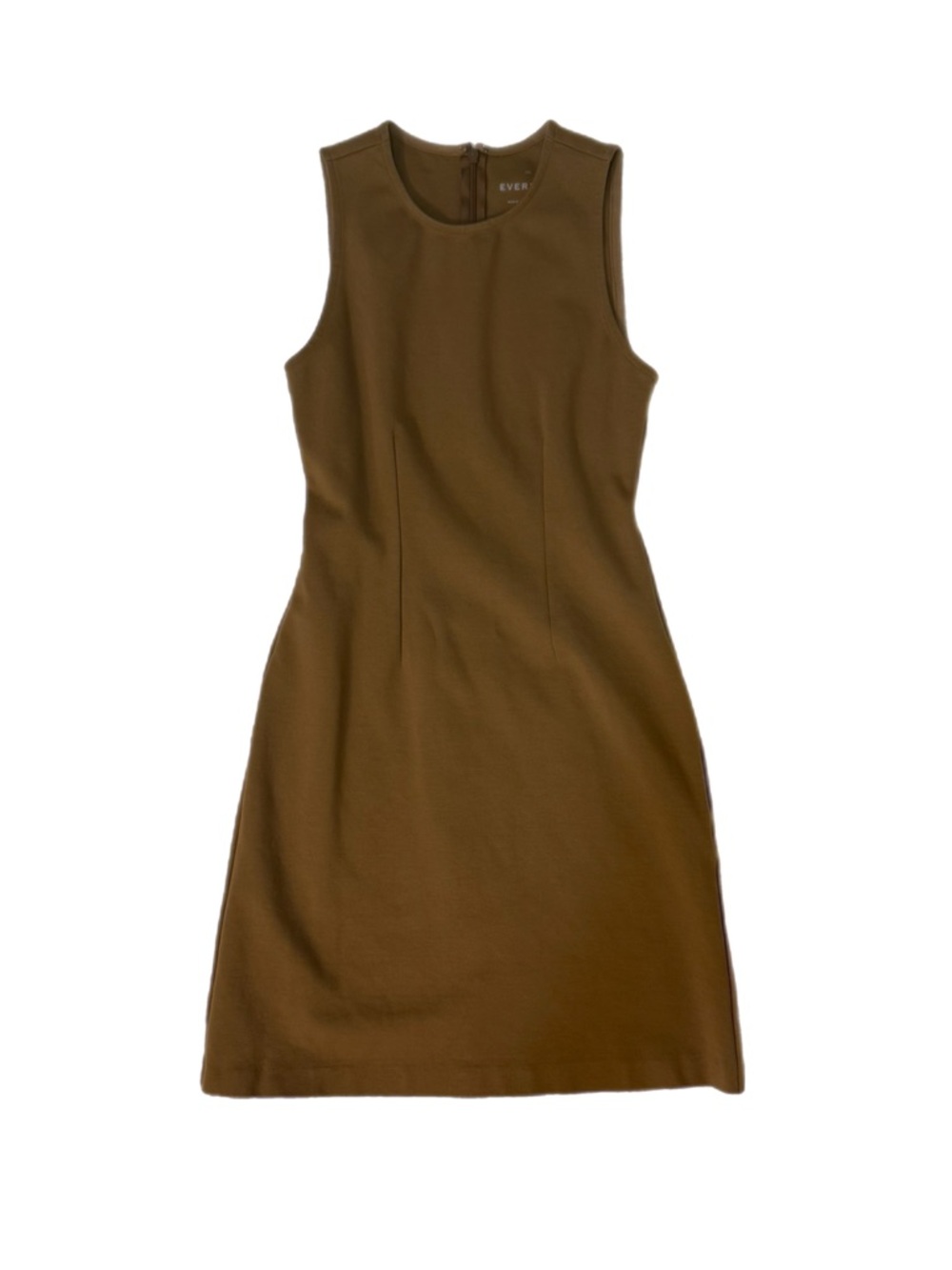 Everlane Toasted Coconut Brown The Dream 90’s Shift Mini Dress Size XXS NWOT